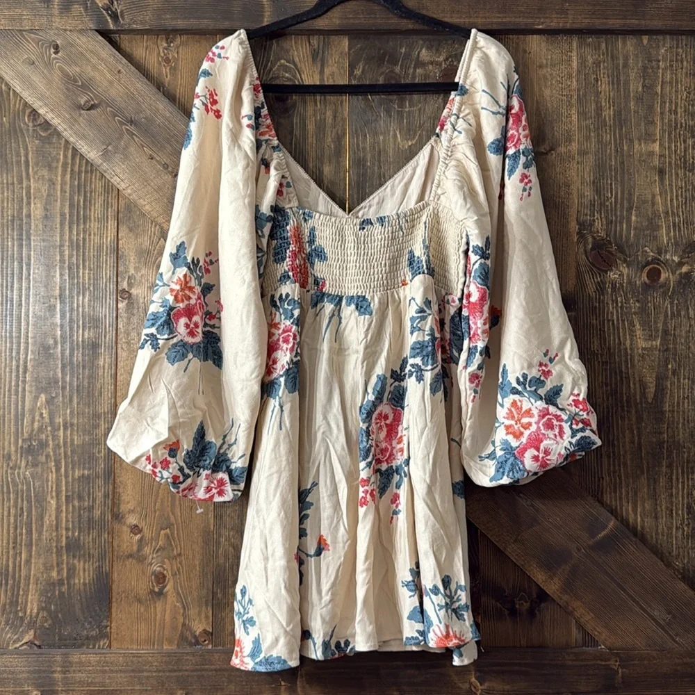 FREE PEOPLE Francesca Mini Floral Dress - Picture 5 of 9